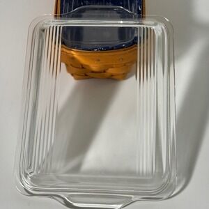 Pyrex 503-C Clear Ribbed Glass Lid Only - Refrigerator Dish Replacement